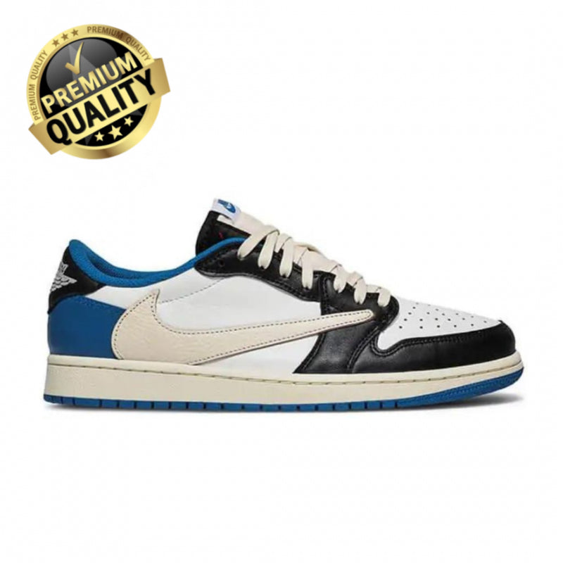 Air Jordan Low OG Travis Scott 'Fragment' (Azul/Branco/Preto)