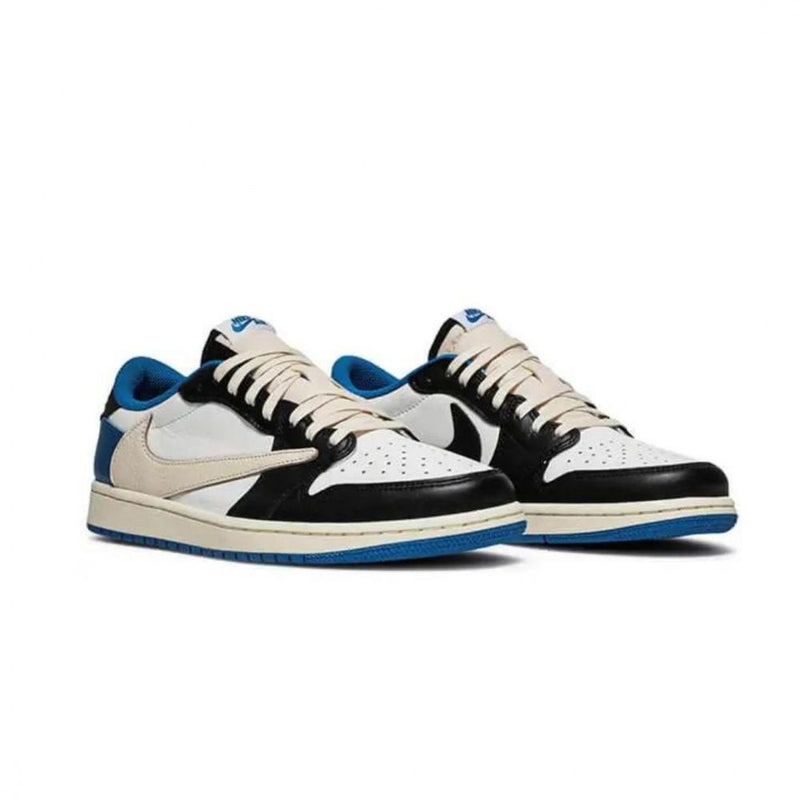 Air Jordan Low OG Travis Scott 'Fragment' (Azul/Branco/Preto)